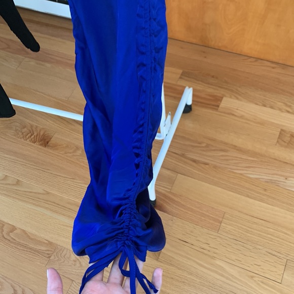 Express Cowl Neck Bodycon Dress - NWT, satin blue. Size small - Picture 4 of 5